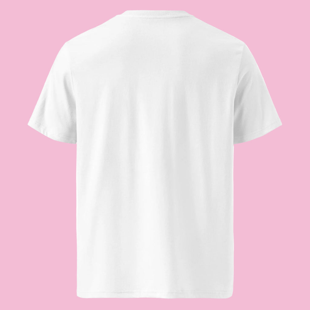 Back view of the Dog Motherrrrr Organic Cotton Tee in white.
