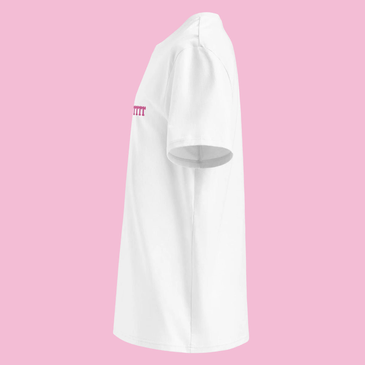 Left-side view of the Dog Motherrrrr Organic Cotton Tee in white.